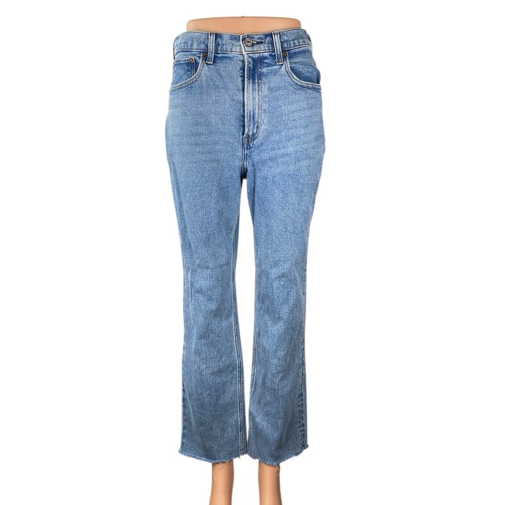 Abercrombie & Fitch The Ankle Straight Ultra High Rise Flare Denim Jeans Size 27